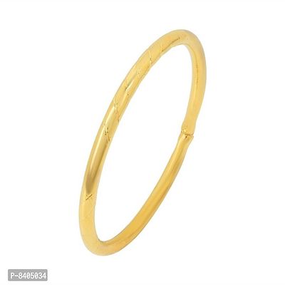 ADMIER Gold plated plain and sober Nazariya kada wrist lucky charm jewellery for new born babies-thumb0