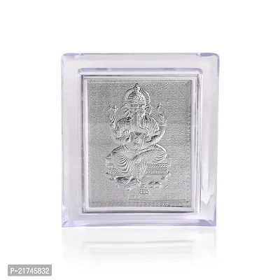 Admier Silver plated ganesh ganpati Ganesha Frame for Gift Diwali Photo Frame-thumb0