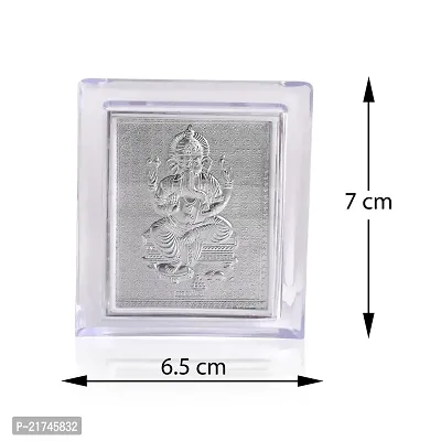 Admier Silver plated ganesh ganpati Ganesha Frame for Gift Diwali Photo Frame-thumb2