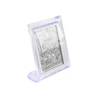 Admier Silver plated Lakshmi Ganesh Frame for Gift Diwali Photo Frame for Puja Diwali pooja Idol-thumb1