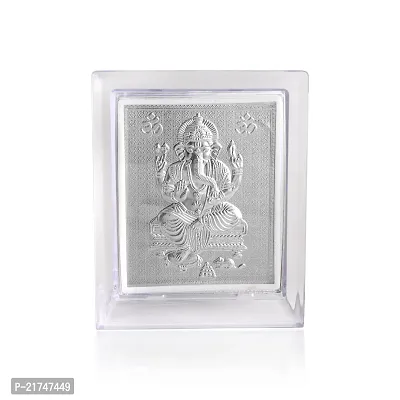 Admier Silver plated ganesh ganpati Ganesha Frame for Gift Diwali Photo Frame for Puja