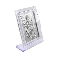 Admier Silver plated ganesh ganpati Ganesha Frame for Gift Diwali Photo Frame for Puja-thumb3