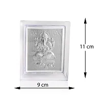 Admier Silver plated ganesh ganpati Ganesha Frame for Gift Diwali Photo Frame for Puja-thumb1