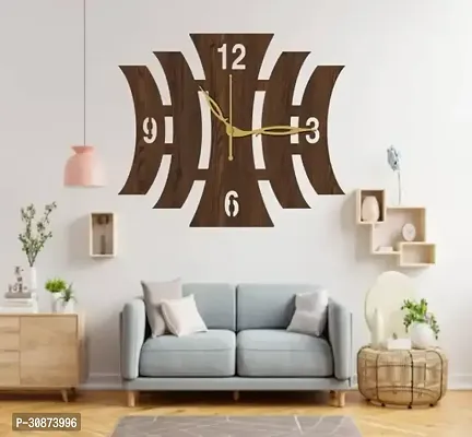 Stylish Wall Clock_71_Wenge_30cm