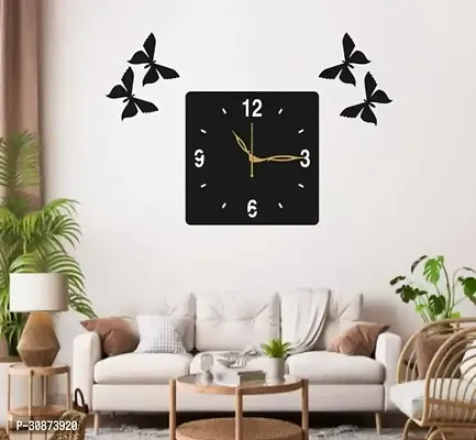 Wall Clock-007 Black 25x25cm