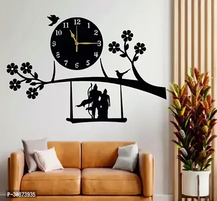 Wall Clock-153 Black 25x25cm