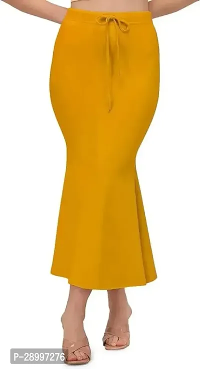 Stylish Orange Polycotton Solid Saree Shapewear For Women
