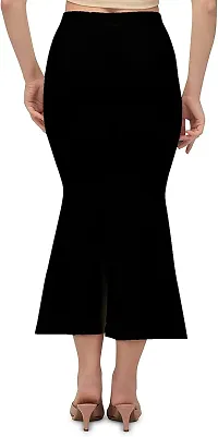 Stylish Black Polycotton Solid Saree Shapewear For Women-thumb1