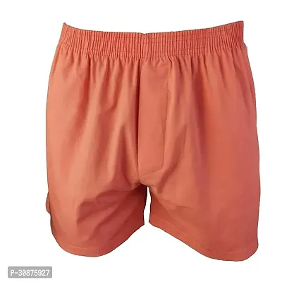 Trendy Orange Cotton Solid Shorts For Men-thumb0