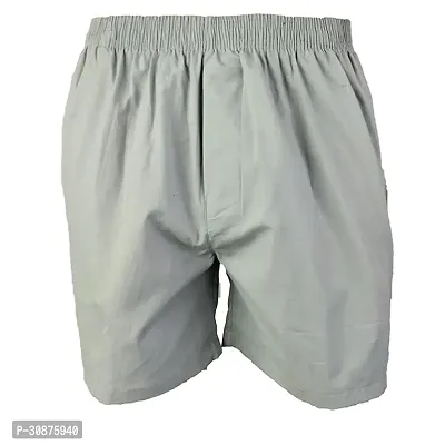 Trendy Grey Cotton Solid Shorts For Men