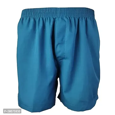 Trendy Blue Cotton Solid Shorts For Men