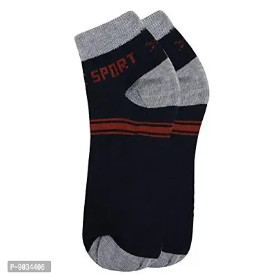 TENDSY Premium Men's and Women's Cotton Ankle Length Socks/Sport Socks (Pack of 12 Pairs, Free Size, Multicolor)-thumb3