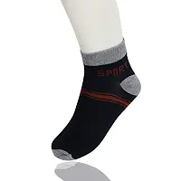 TENDSY Premium Men's and Women's Cotton Ankle Length Socks/Sport Socks (Pack of 12 Pairs, Free Size, Multicolor)-thumb1