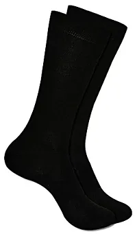 TENDSY Men's and Boy's Premium Full Length Socks, Mid Calf Length Socks, Formal Socks, Office Socks (Pack of 12 Pairs, Black)-thumb3