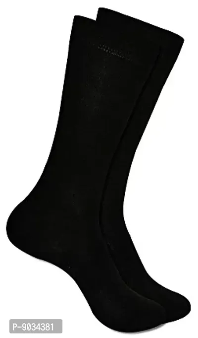 TENDSY Men's and Boy's Premium Full Length Socks, Mid Calf Length Socks, Formal Socks, Office Socks (Pack of 12 Pairs, Black)-thumb4