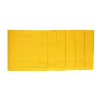 TENDSY Cotton Premium Collection Yellow Handkerchiefs/Hanky Set For Men - Pack of 6 Pcs-thumb1