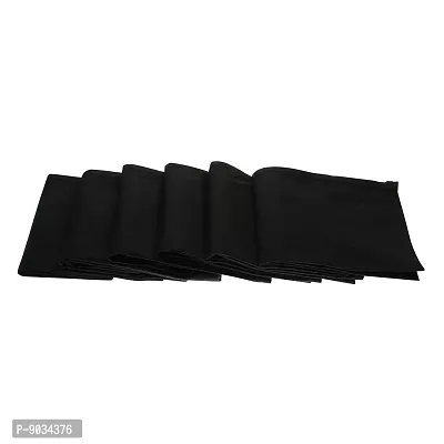 TENDSY Cotton Premium Collection Black Handkerchiefs Hanky Set For Men - Pack of 12 Pcs-thumb3