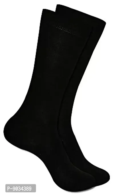 TENDSY Men's and Boy's Premium Full Length Socks, Mid Calf Length Socks, Formal Socks, Office Socks (Pack of 8 Pairs, Black)-thumb3