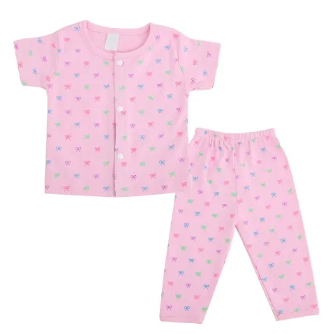 TENDSY Unisex Half Sleeves T-shirt and Pajama Set