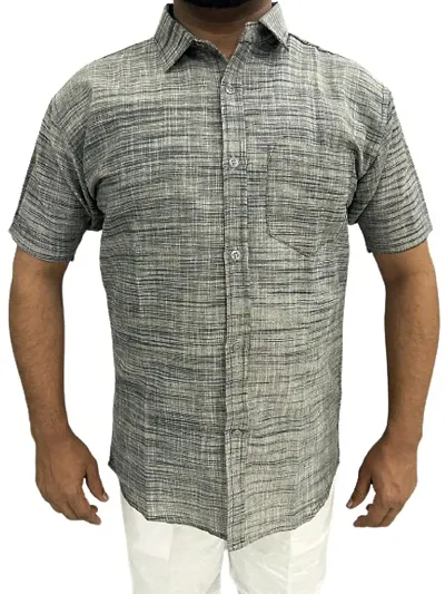 Stylish Khadi Short Sleeves Shirt For Men