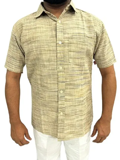 Stylish Khadi Short Sleeves Shirt For Men