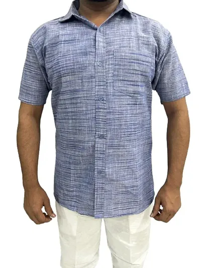 Stylish Khadi Short Sleeves Shirt For Men