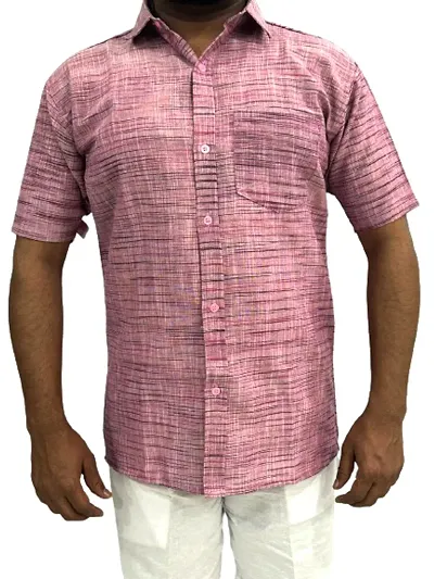 Stylish Khadi Short Sleeves Shirt For Men