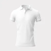 Stylish Polycotton Solid Polo T-shirt For Men-thumb2