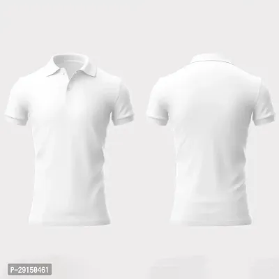 Stylish Polycotton Solid Polo T-shirt For Men-thumb4