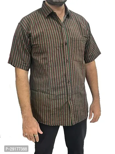 Classic Cotton Striped Casual Shirt for Men-thumb0