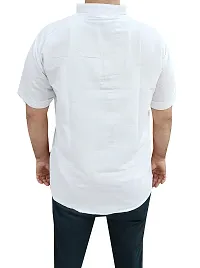 Stylish White Khadi Solid Kurta For Men-thumb1