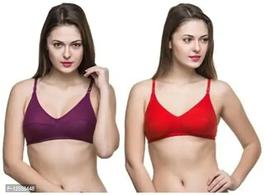 Beautiful Every Day cotton hosiery Women transparent strap bra Pack of 2