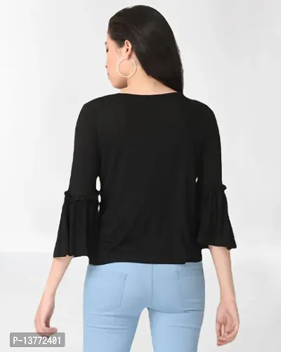 Casual Solid Women Blue Top-thumb2