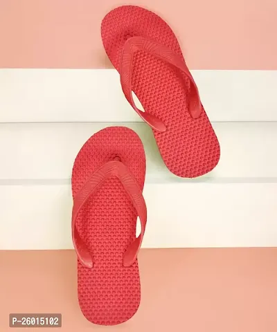 Stylish Red Plastic Slippers For Men-thumb0