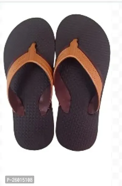 Stylish Black Plastic Slippers For Men-thumb0