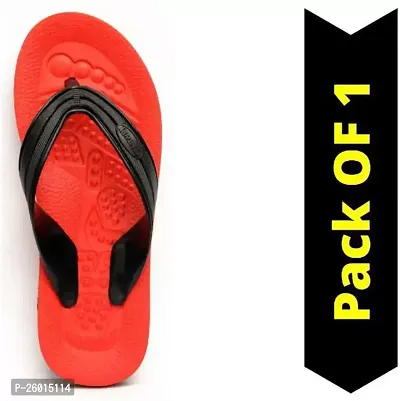 Stylish Red Plastic Slippers For Men-thumb0
