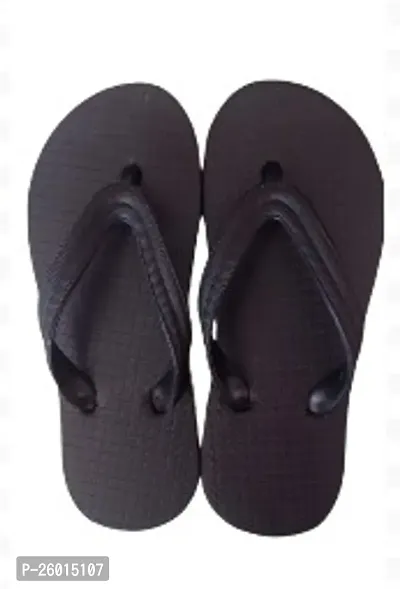 Stylish Black Plastic Slippers For Men-thumb0