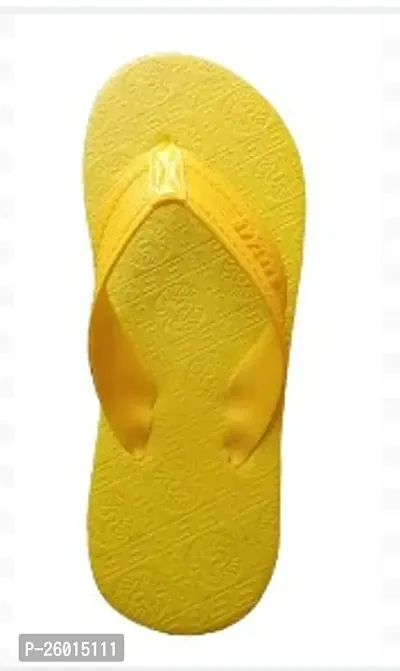 Stylish Yellow Plastic Slippers For Men-thumb0