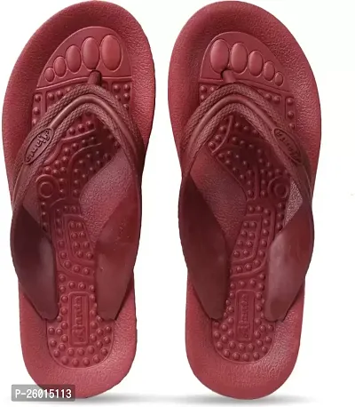 Stylish Maroon Plastic Slippers For Men