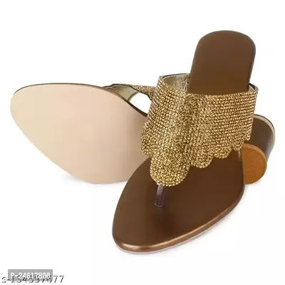 Copper Block heel sandal | sandal for girl's and woman's | stylish comfortable heel's .-thumb2