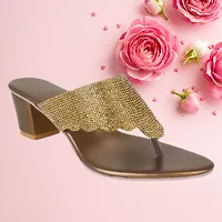 Copper Block heel sandal | sandal for girl's and woman's | stylish comfortable heel's .-thumb2