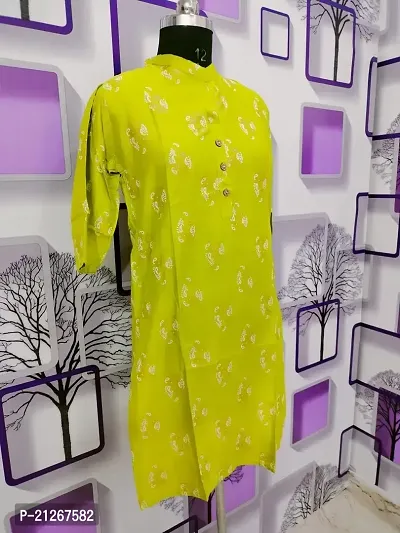 Women's Printed Rayon Kurta-thumb2