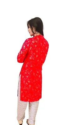 Women's Printed Rayon Kurta-thumb2