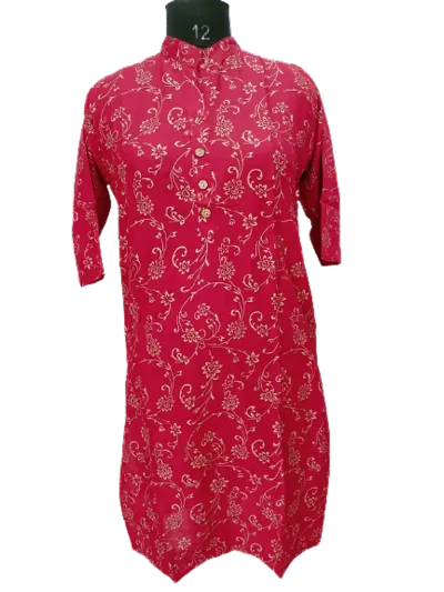 Women collard Stylish pure Kurta pack of 1