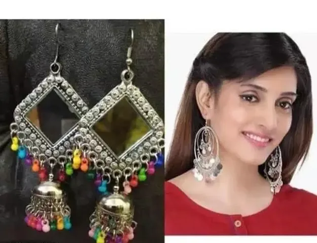 Stylish Alloy Jhumkas Earrings For Women