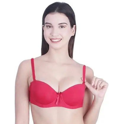 Stylish Nylon Solid Bra For Women