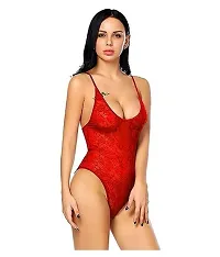 Women's Bodysuit Sexy Nightwear Nighty Dress (Free Size)-thumb1