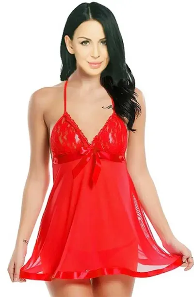 LPL Womens Self Design Fancy Babydoll