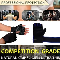 Leather Gym Gloves for Men Women with Wrist Support-thumb2