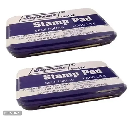 Fast Trend Metal Stamp Pad Pack of 2 (Set Of 2, Blue)-thumb0